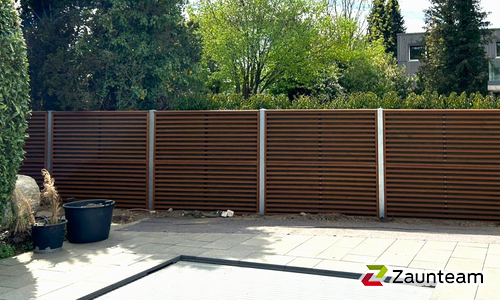 Schallschutzzaun Noistop Wood wurde in Würenlos von Zaunteam Aargau, Egliswil im Jahr 2026 erstellt.