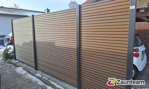 WPC Sichtschutz Diverse wurde in Bockhorn von Zaunteam Friesische-Wehde, Zetel im Jahr 2026 erstellt.