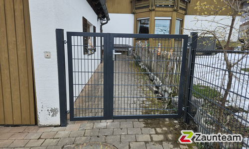 Doppelstabmattentor 2-flüglig wurde in Sonthofen von Zaunteam Allgäu, Bad Hindelang - Unterjoch im Jahr 2026 erstellt.