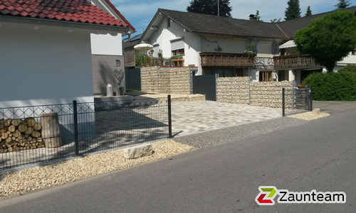 Gabionen Kombination wurde in Dettighofen von Zaunteam Granacher, Lauchringen im Jahr 2015 erstellt.