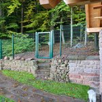 Doppelstabmatten schwer vorverzinkt und grün beschichtet mit Pfosten 60 x 40 mit Abdeckleisten einbetoniert wurde in Vogelbach von Zaunteam Saar-Pfalz, Bruchmühlbach-Miesau im Jahr 2025 erstellt.