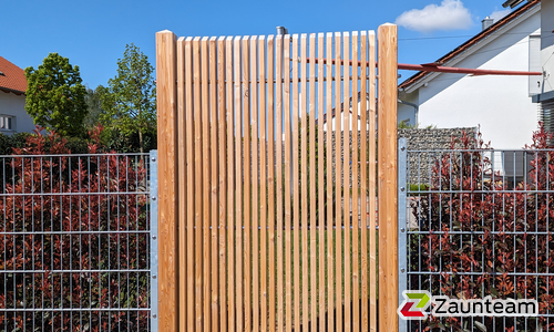 Holz Sichtschutz Lärche Natur Sargans wurde in Pfedelbach von Zaunteam Schwäbisch Hall, Schwäbisch Hall im Jahr 2023 erstellt.