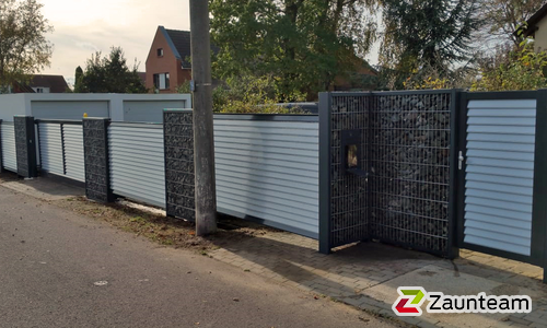 Gabionen Kombination wurde in Magdeburg von Zaunteam Magdeburg-Harz, Halberstadt im Jahr 2019 erstellt.