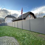 System WPC Sichtschutz, Classic mit Alupfosten einbetoniert wurde in Plettenberg von Zaunteam Sauerland, Neuenrade im Jahr 2024 erstellt.