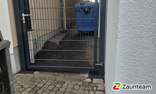 Doppelstabmattentor 1-flüglig wurde in Nesselwang von Zaunteam Allgäu, Bad Hindelang - Unterjoch im Jahr 2025 erstellt.