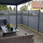 System WPC Sichtschutz, Platinum XL mit Alupfosten einbetoniert wurde in Grimma von Zaunteam Leipzig, Leipzig im Jahr 2025 erstellt.