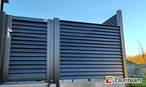 Aluminium Sichtschutz diverse wurde in Lutherstadt Wittenberg von Zaunteam Fläming, Coswig im Jahr 2021 erstellt.