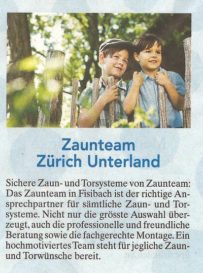 Zaunteam Zuerich Unterland Pressebericht Gewerbeschau Bad Zurzach