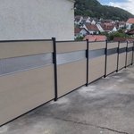 System WPC Sichtschutz, XL mit Alupfosten einbetoniert wurde in Burladingen von Zaunteam Zollernalb, Burladingen-Ringingen im Jahr 2026 erstellt.