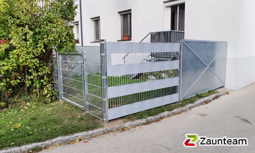 Doppelstabmattentor 1-flüglig wurde in Klagenfurt von Zaunteam Kärnten-Ost, Bodensdorf im Jahr 2021 erstellt.