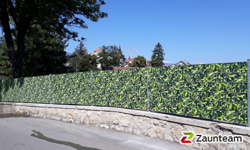 Flechtfix Vario Sichtschutz bedruckt wurde in Orbe von Swissclôture Nord Vaudois, Pomy im Jahr 2019 erstellt.