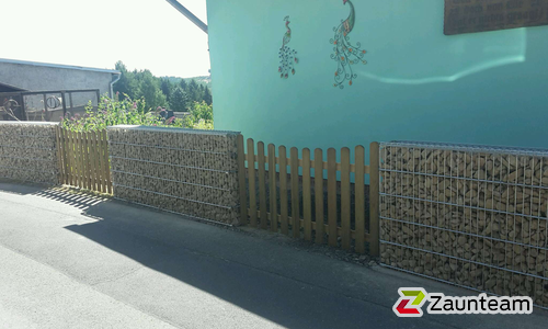 Gabionen Kombination wurde in Bad Lobenstein von Zaunteam Ostthüringen, Meuselwitz im Jahr 2017 erstellt.