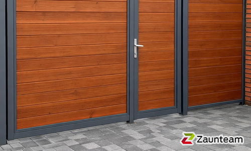 WPC Sichtschutztor 2-flüglig wurde in Nordhorn von Zaunteam Ems-Vechte, Lingen im Jahr 2025 erstellt.