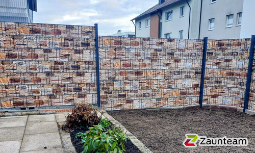 Flechtfix Vario Sichtschutz bedruckt wurde in Gaildorf von Zaunteam Schwäbisch Hall, Schwäbisch Hall im Jahr 2025 erstellt.