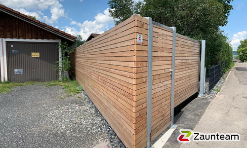 Holz Sichtschutz Rhombus wurde in Sonthofen von Zaunteam Allgäu, Bad Hindelang - Unterjoch im Jahr 2022 erstellt.