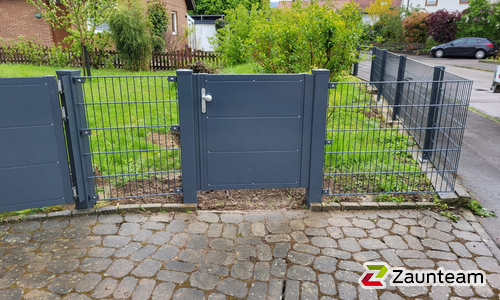 Aluminium Sichtschutztor 1-flüglig wurde in Süßen von Zaunteam Fenzhöfe Oberwälden, Oberwälden im Jahr 2024 erstellt.