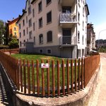 Palisaden mit T-Stahlpfosten verzinkt in Aussparung wurde in St. Gallen von Zaunteam Appenzellerland, Wasserauen im Jahr 2023 erstellt.