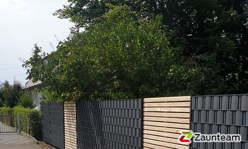 Holz Sichtschutz Rhombus wurde in Langenau von Zaunteam Ulm, Lonsee im Jahr 2024 erstellt.