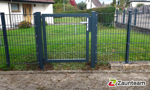 Doppelstabmattentor 1-flüglig wurde in Scheer von Zaunteam Obere Donau-Bodensee, Sauldorf-Krumbach im Jahr 2025 erstellt.