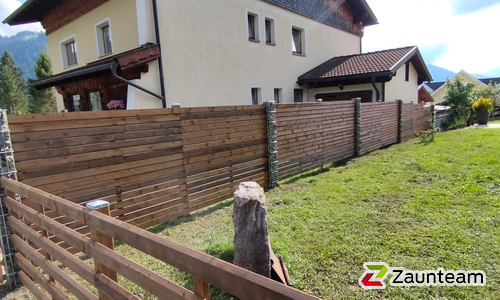 Holz Sichtschutz Rhombus wurde in Grän von Zaunteam Allgäu, Bad Hindelang - Unterjoch im Jahr 2024 erstellt.