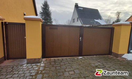 Exklusivtor Aluminium wurde in Coswig von Zaunteam Fläming, Coswig im Jahr 2021 erstellt.