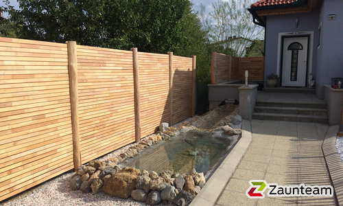 Holz Sichtschutz wurde in Ternitz von Zaunteam Schneebergland, Gloggnitz im Jahr 2015 erstellt.