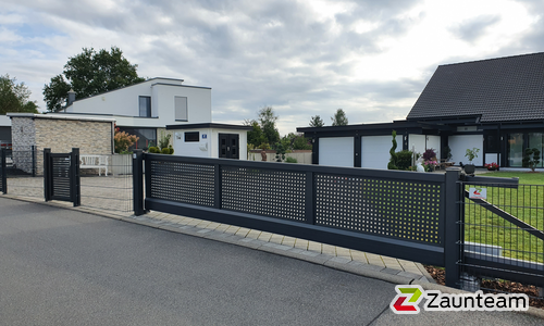 Schiebetor Aluminium wurde in Mudau von Zaunteam Westfranken, Eichenbühl im Jahr 2020 erstellt.