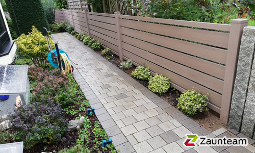 Modern Aluzaun einbetoniert wurde in Seeheim-Jugenheim von Zaunteam Bergstraße-Ried, Lorsch im Jahr 2019 erstellt.