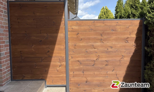 Holz Sichtschutz wurde in Petersberg von Zaunteam Halle, Halle im Jahr 2026 erstellt.