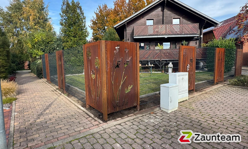 Cortenstahl Sichtschutz wurde in Bad Nenndorf von Zaunteam Schaumburger Land, Stadthagen im Jahr 2024 erstellt.