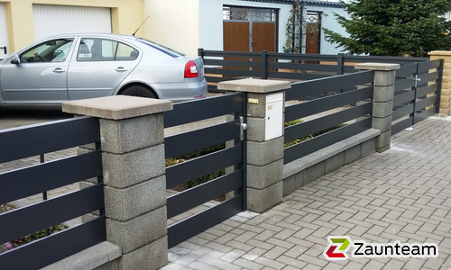 Modern Aluzaun aufgeschraubt wurde in Magdeburg von Zaunteam Magdeburg-Harz, Halberstadt im Jahr 2019 erstellt.