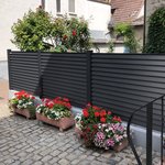 Aluminium Sichtschutz wurde in Zwingenberg von Zaunteam Bergstraße-Ried, Lorsch im Jahr 2022 erstellt.
