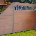 System WPC Sichtschutz, Platinum mit Alupfosten einbetoniert wurde in Langwedel von Zaunteam Weser-Wümme, Oyten im Jahr 2024 erstellt.