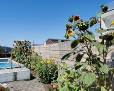 Sichtschutz aus Bohlen geschlossen mit U-Stahl Profil Pfosten wurde in St. Gallen von Zaunteam Appenzellerland, Wasserauen im Jahr 2019 erstellt.