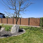Alu Varioprofil Rhombus 160, Aluminiumpfosten vierkant 85 x 85 mm in Aussparung wurde in Hagenberg im Mühlkreis von Zaunteam Unteres-Mühlviertel, Bad Zell im Jahr 2026 erstellt.