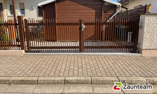 Aluminium Tor 2-flüglig wurde in Gablingen von Zaunteam Schwaben-Nord, Todtenweis im Jahr 2025 erstellt.