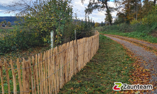 Kastanienzaun wurde in Holzhausen  von Zaunteam Lkr. Rottweil, Dietingen-Rotenzimmern im Jahr 2025 erstellt.
