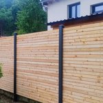 Holz Sichtschutz Rhombus wurde in Pitten von Zaunteam Schneebergland, Gloggnitz im Jahr 2025 erstellt.