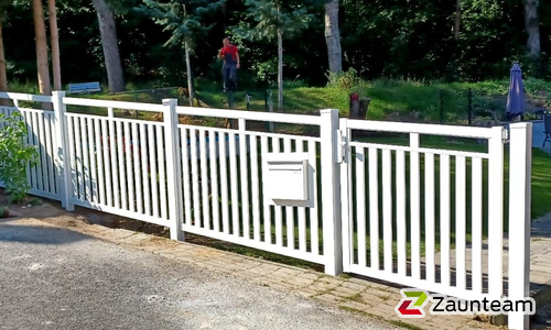 Décor Stab Aluzaun einbetoniert wurde in Lutherstadt Wittenberg von Zaunteam Fläming, Coswig im Jahr 2021 erstellt.