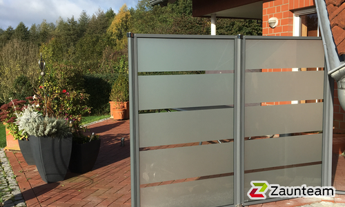 Glas Sichtschutz wurde in Heuerßen von Zaunteam Schaumburger Land, Stadthagen im Jahr 2018 erstellt.